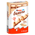Kinder Bueno White 6 bars – white chocolate hazelnut wafer bars
