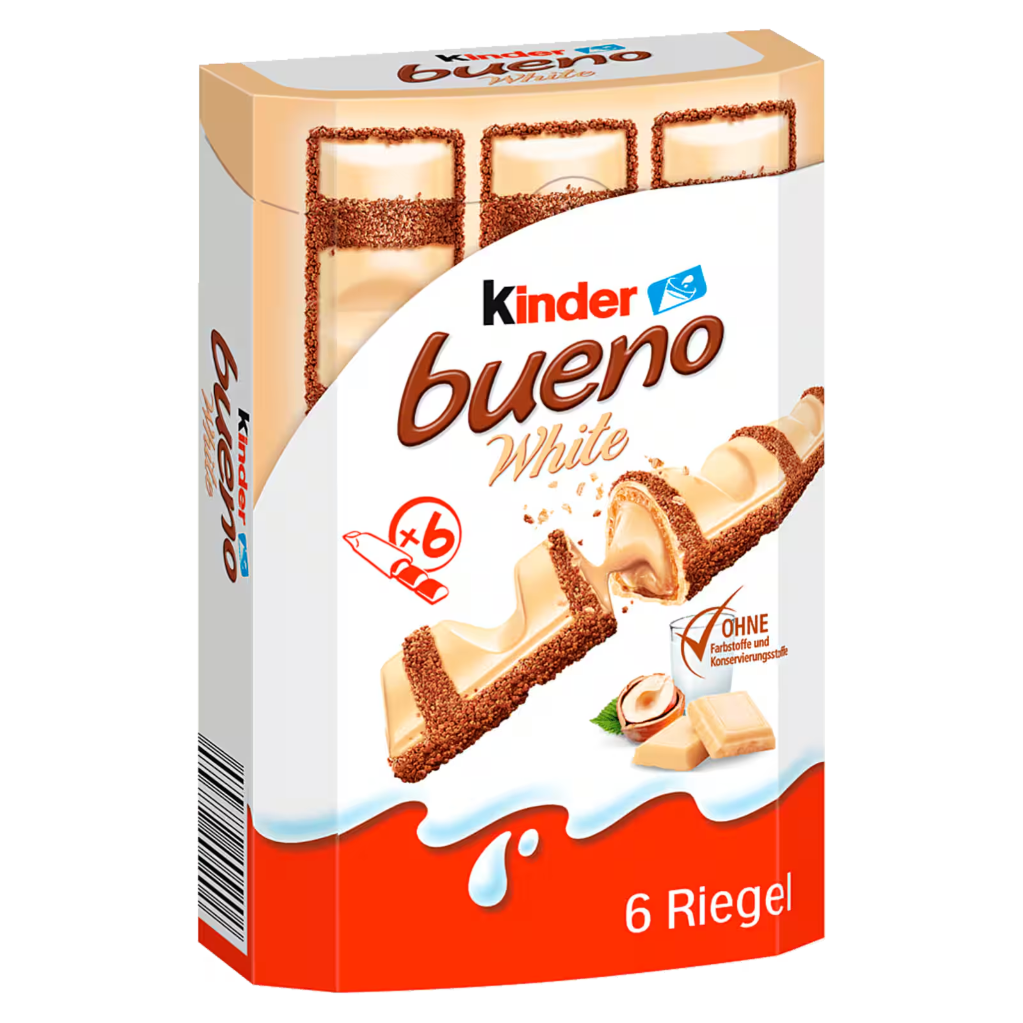 Kinder Bueno White 6 bars – white chocolate hazelnut wafer bars