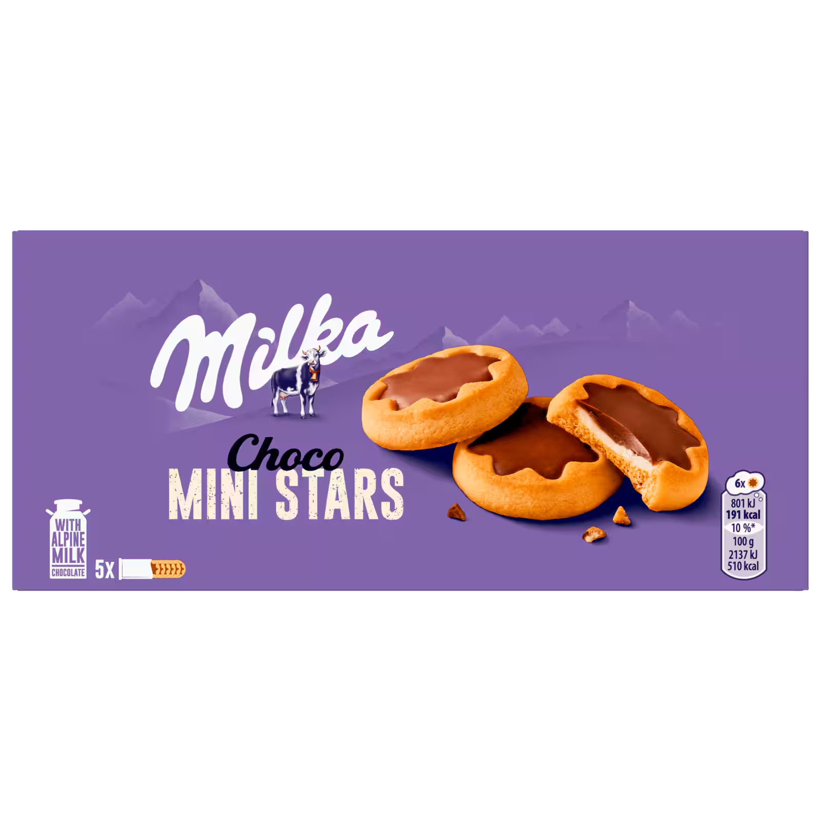 Milka Choco Mini Stars 5-pack – soft chocolate cookies