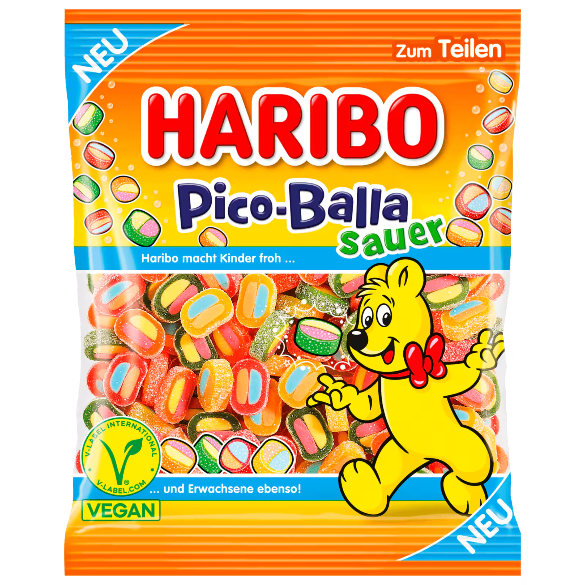 Haribo Pico-Balla Sour bag – vegan sour filled gummies