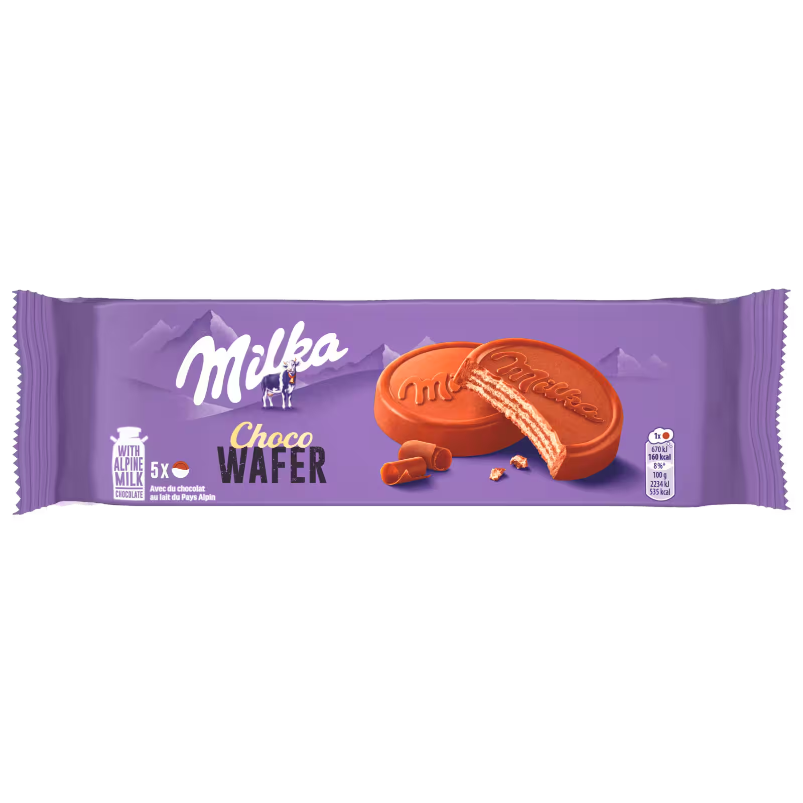 Milka Choco Wafer 5-pack – chocolate covered wafers