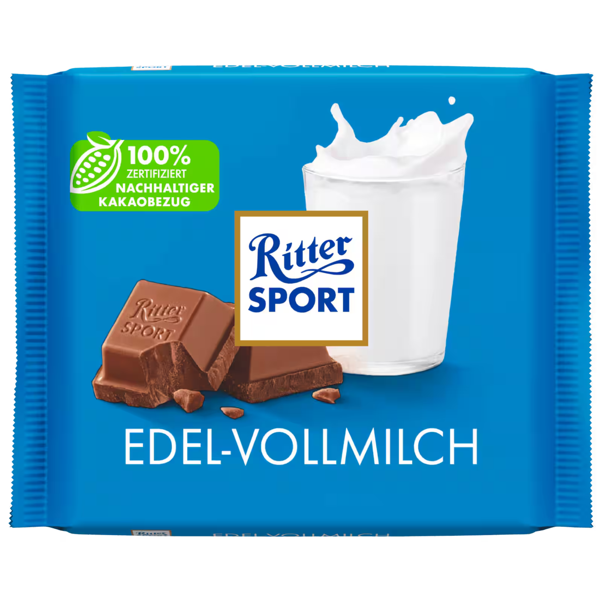 Ritter Sport milk chocolate 100g square bar