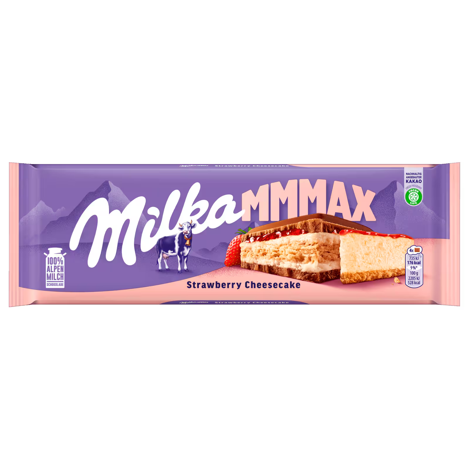 Milka MMMAX Strawberry Cheesecake 300g large bar