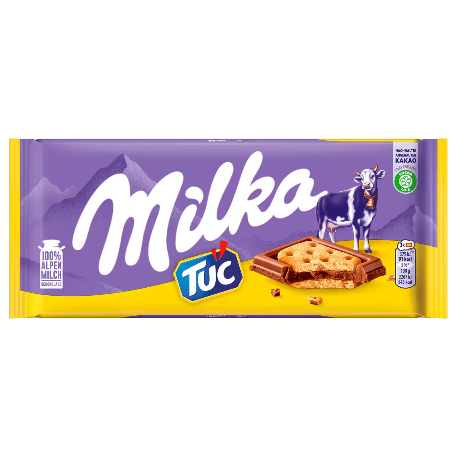 Milka Tuc chocolate 87g bar with salty crackers