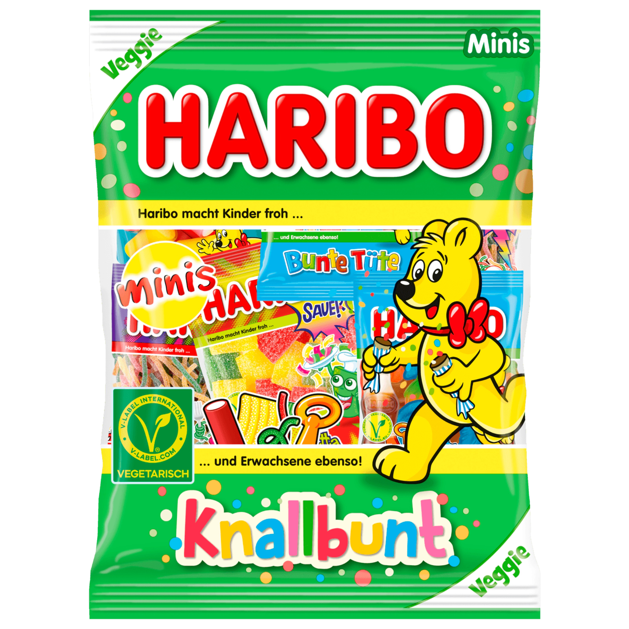 Haribo Mini Mix Knallbunt bag – assorted vegan gummy minis