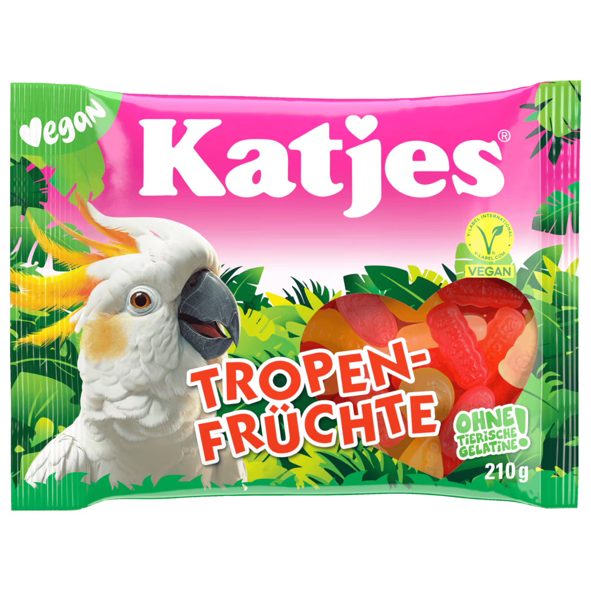 Katjes Tropical Fruits 210g bag – vegan tropical gummies