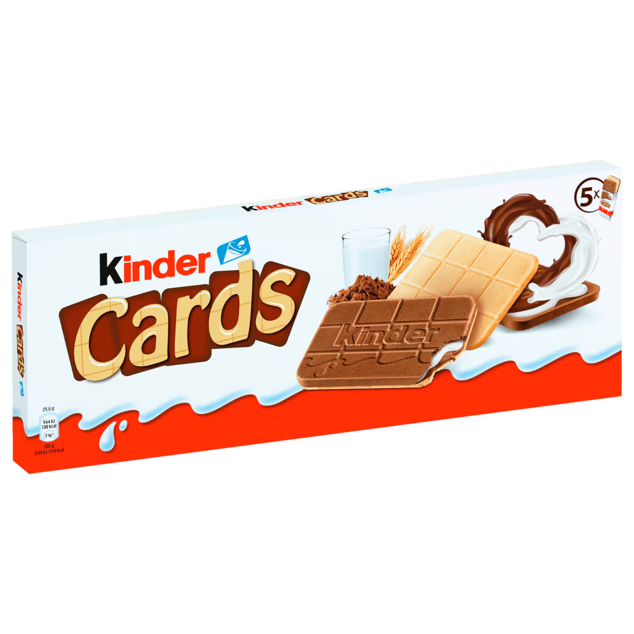 Kinder Cards 5-pack – crispy wafer cookies with milk and cocoa cream