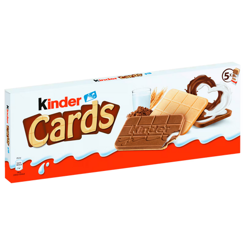 Kinder Cards 5-pack – crispy wafer cookies with milk and cocoa cream