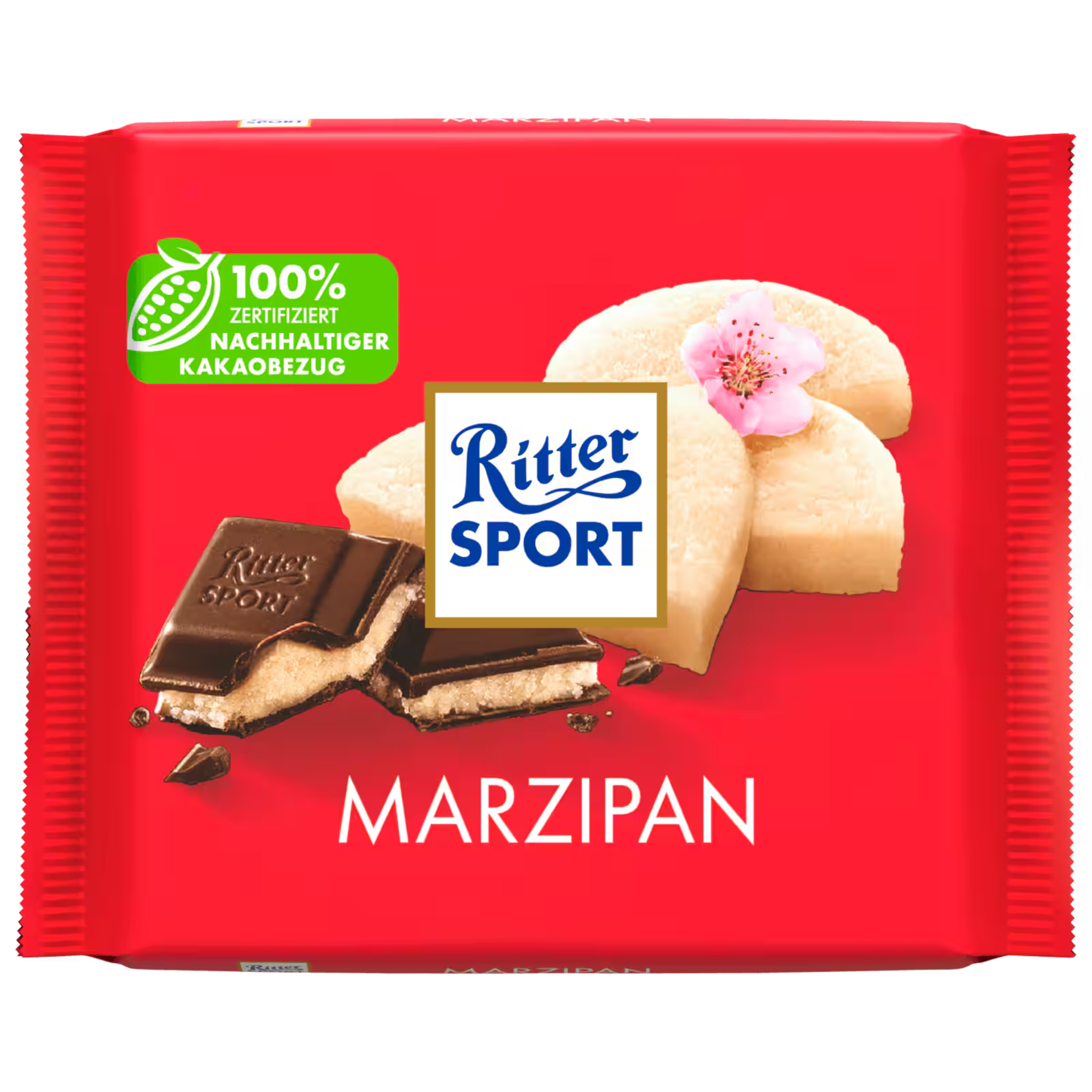 Ritter Sport Marzipan chocolate 100g square bar