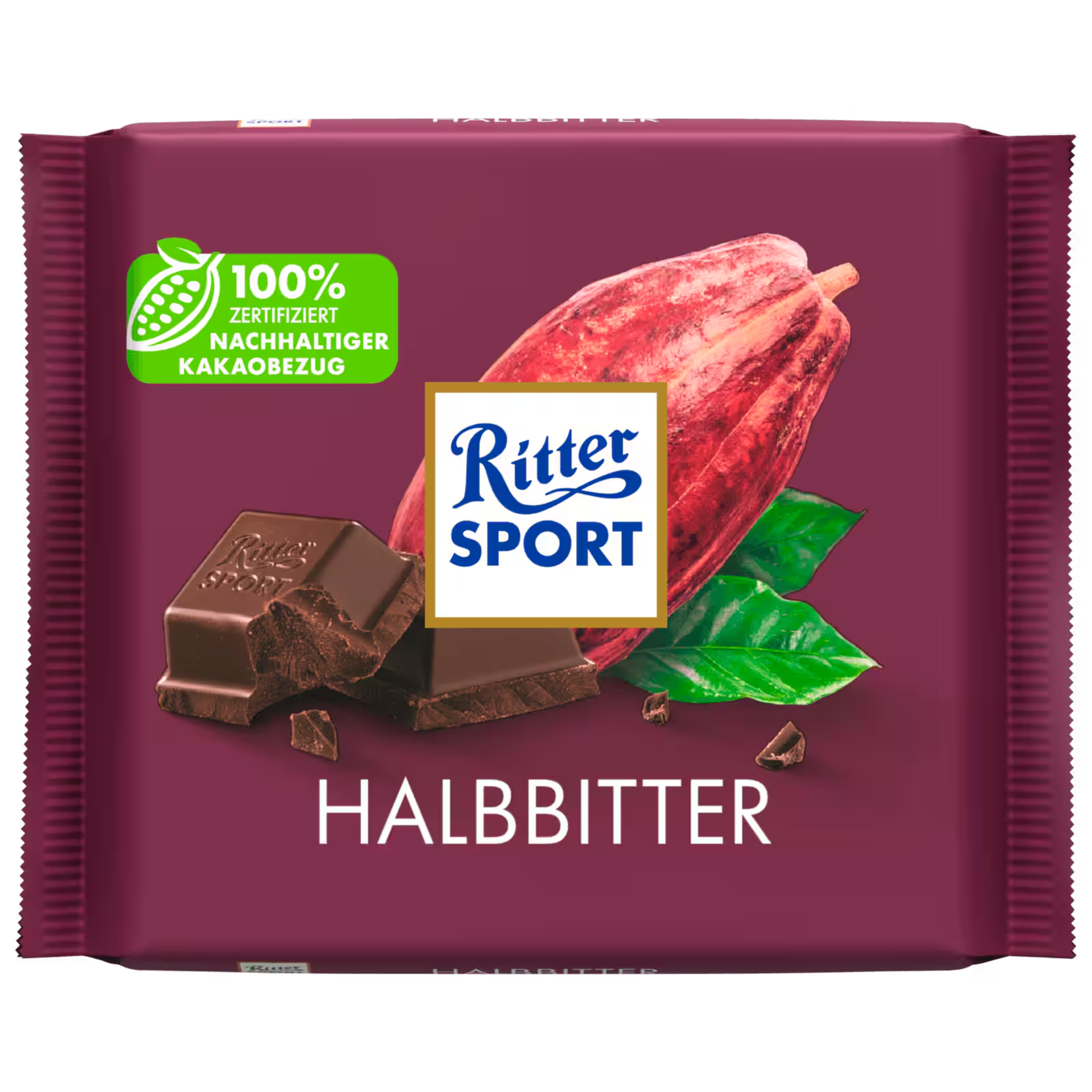Ritter Sport Halbbitter dark chocolate 100g