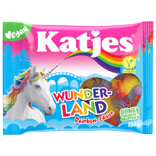 Katjes Wonderland Rainbow Edition 210g bag – vegan gummies