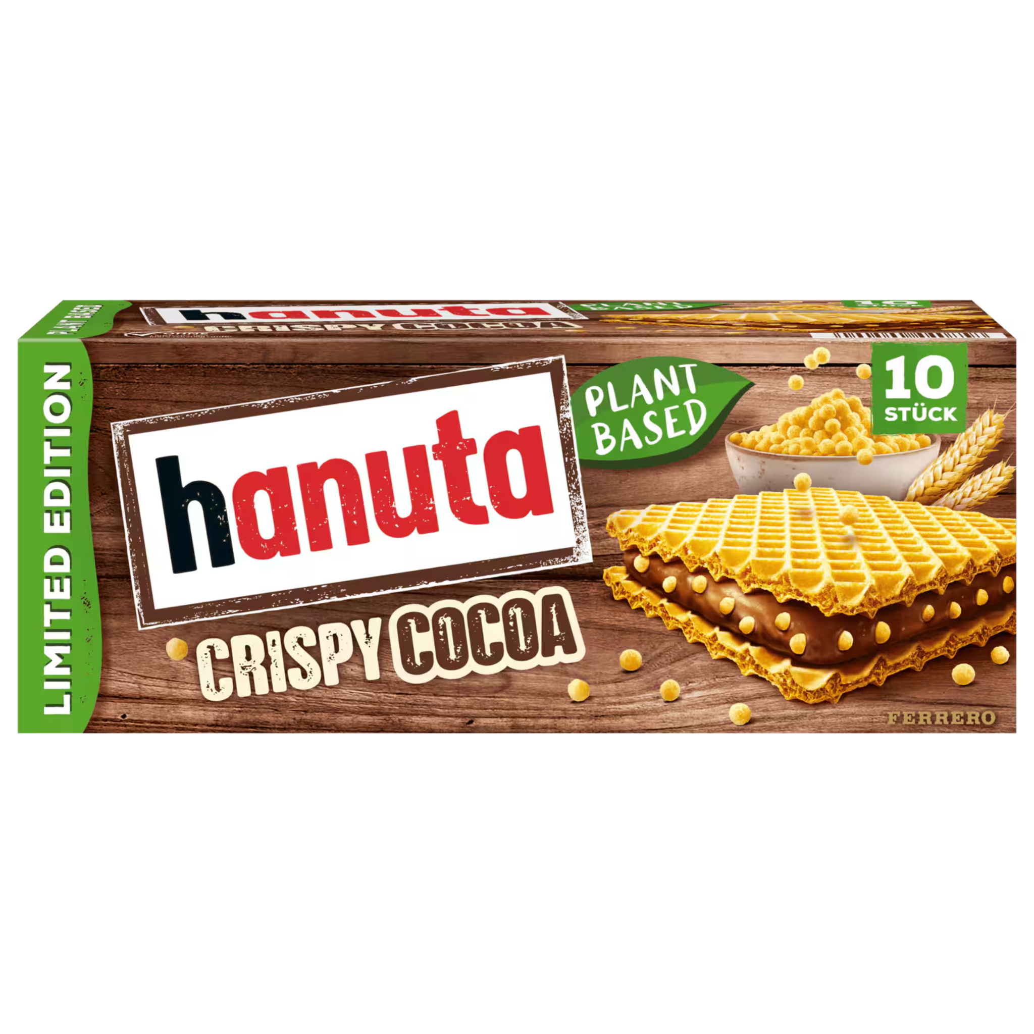 Hanuta Crispy Cocoa plant-based 10-pack – vegan hazelnut wafers