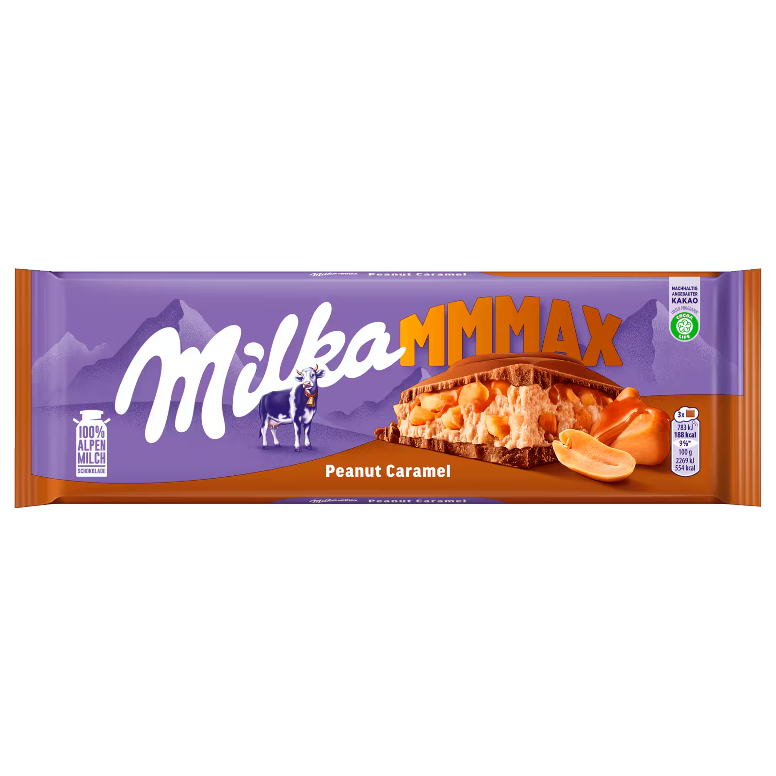 Milka MMMAX Peanut Caramel 300g large chocolate bar