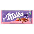 Milka Strawberry chocolate 90g bar with strawberry cream