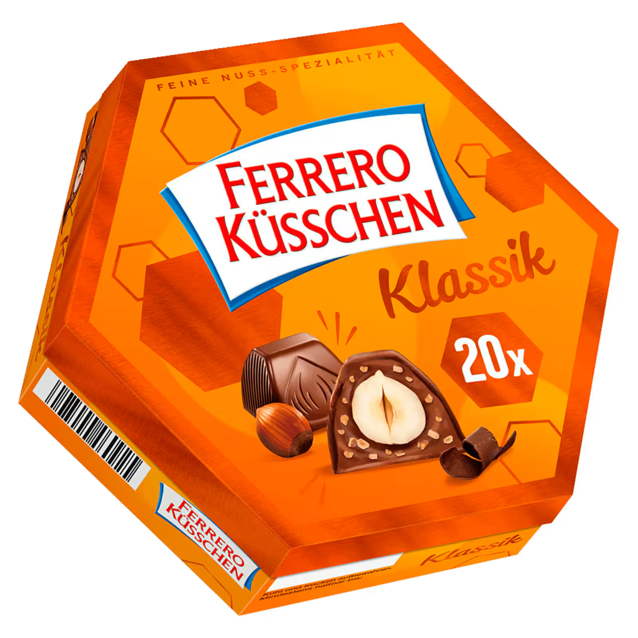 Ferrero Küsschen Classic 20-pack – German chocolate pralines with whole hazelnut