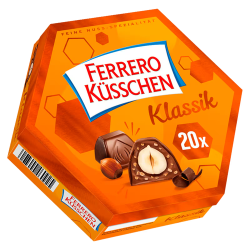Ferrero Küsschen Classic 20-pack – German chocolate pralines with whole hazelnut