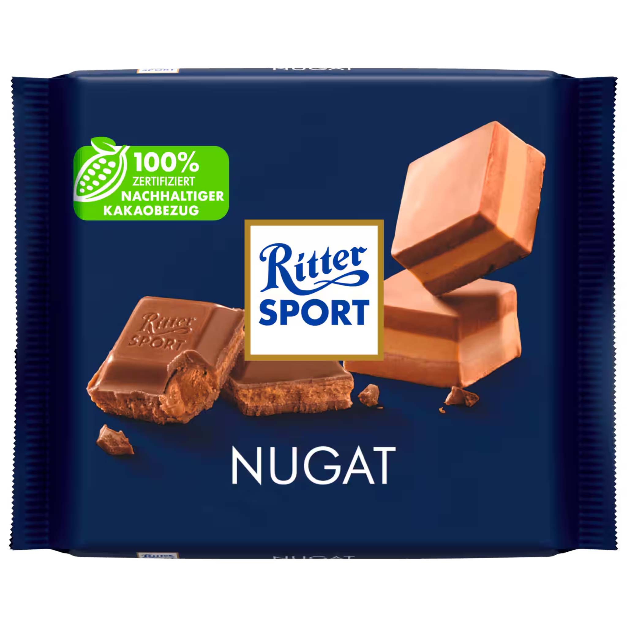 Ritter Sport Nougat chocolate 100g square bar