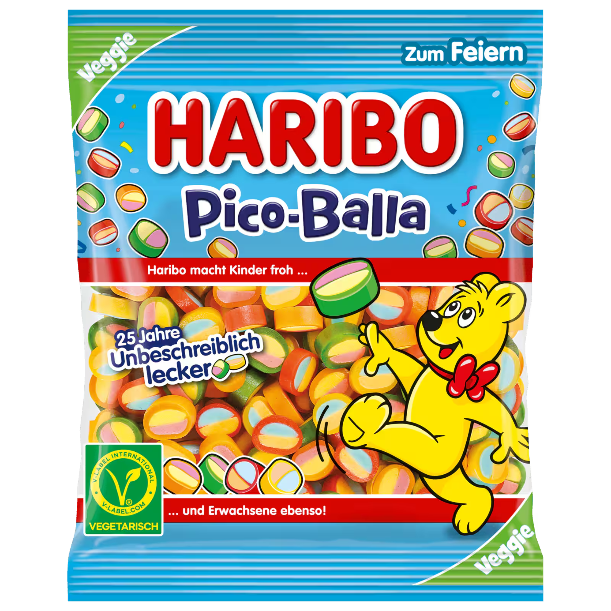 Haribo Pico-Balla Veggie bag – colorful German fruit gummies