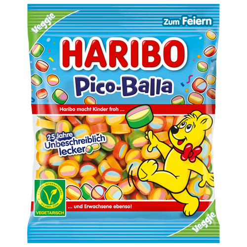 Haribo Pico-Balla Veggie bag – colorful German fruit gummies