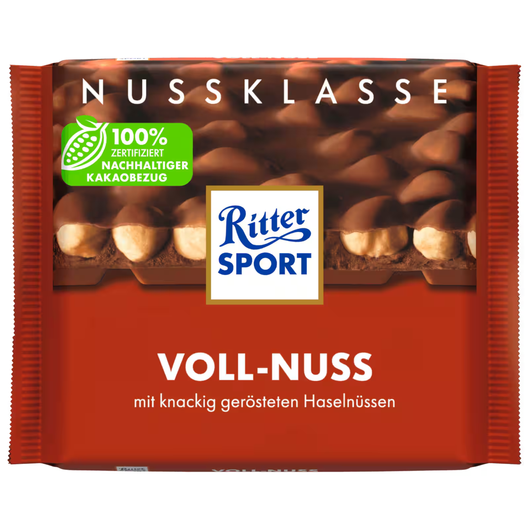 Ritter Sport Whole Hazelnut chocolate 100g square bar