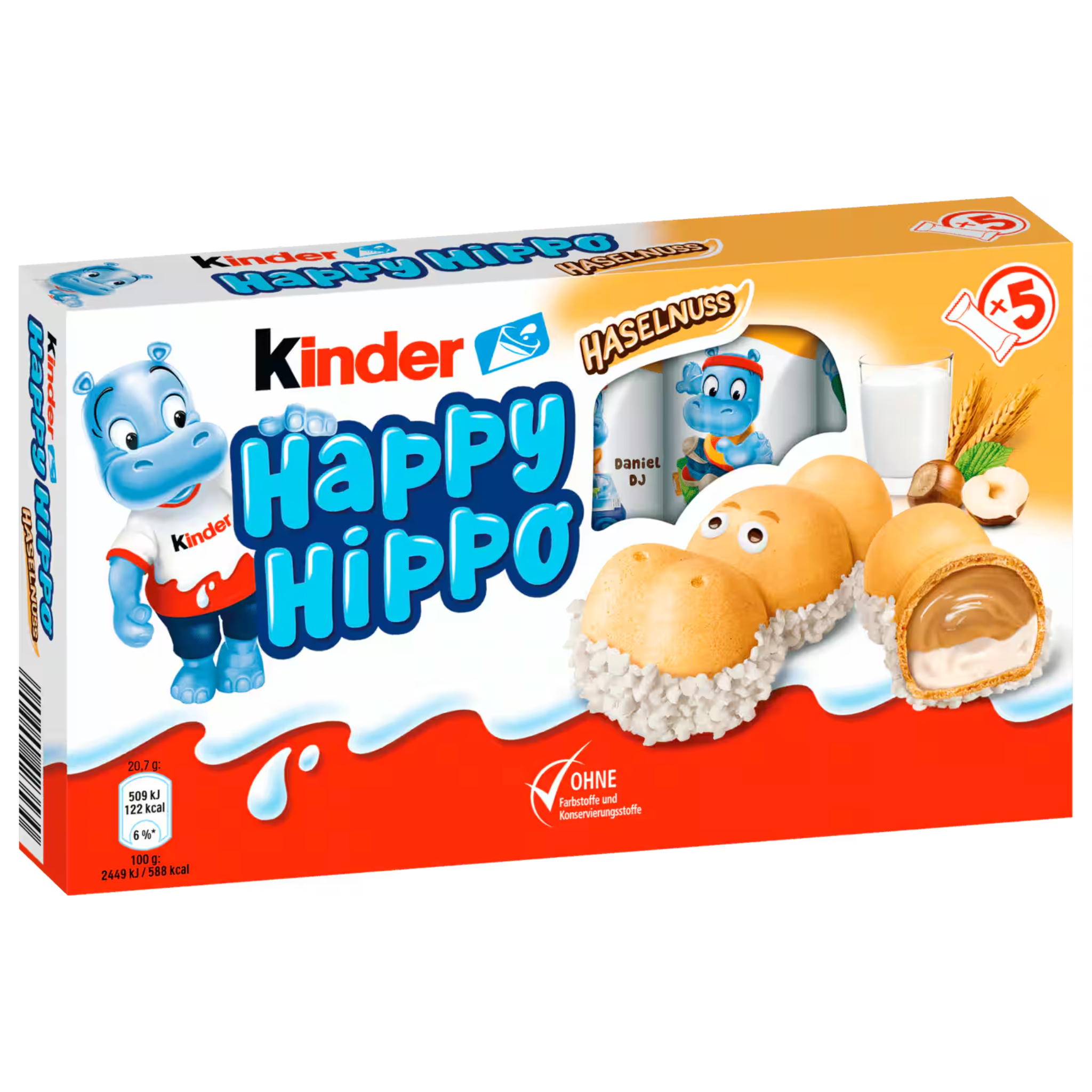 Kinder Happy Hippo Hazelnut 5-pack – crispy wafer hippos