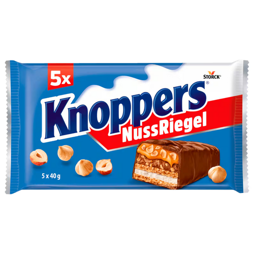 Knoppers Nut Bar 5-pack – German milk and hazelnut chocolate bars