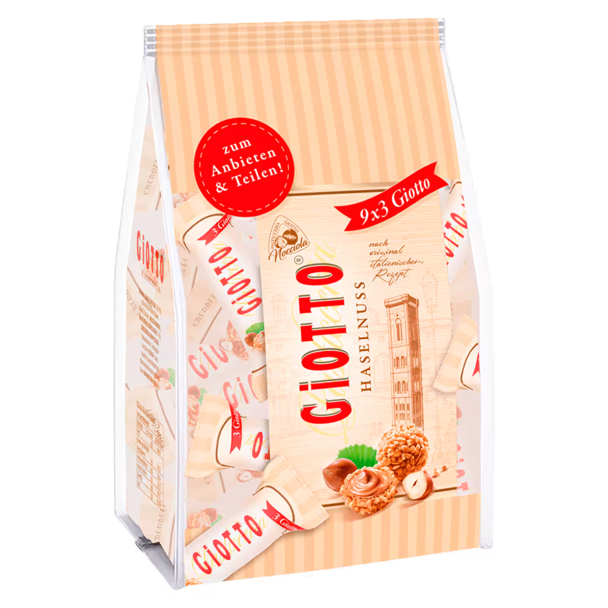 Giotto sharing pack 9x3 – hazelnut wafer balls by Ferrero
