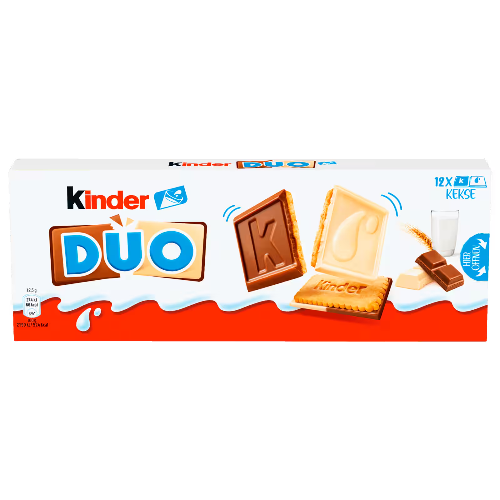 Kinder Duo 12-pack – German chocolate milk cream biscuits