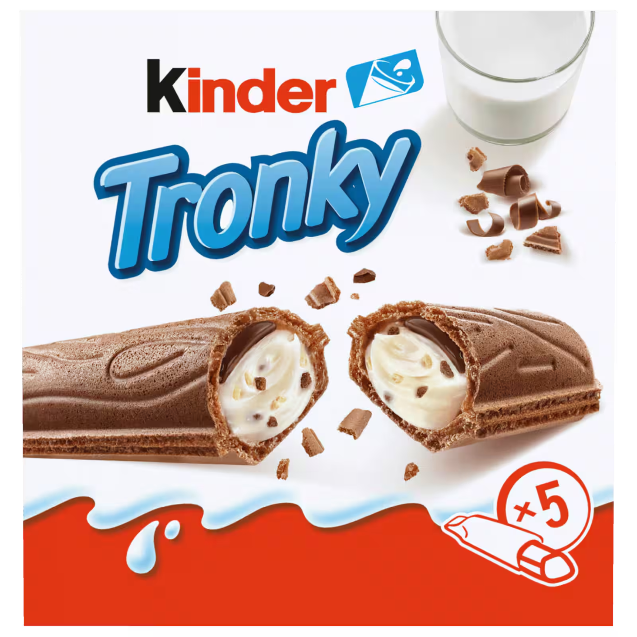 Kinder Tronky 5-pack – chocolate wafer snack with milk cream