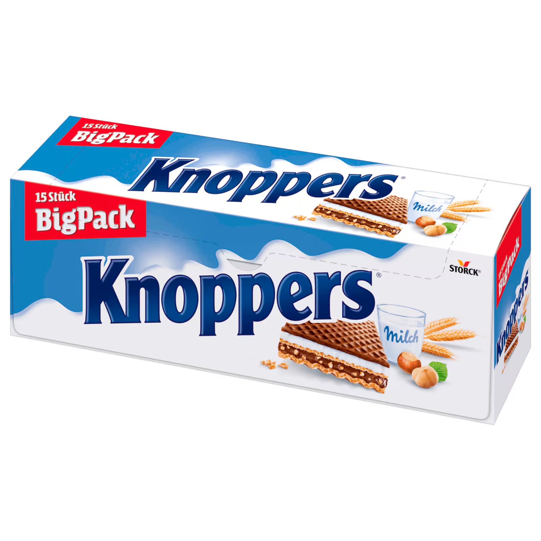 Knoppers big pack 15 pieces – German milk hazelnut wafers