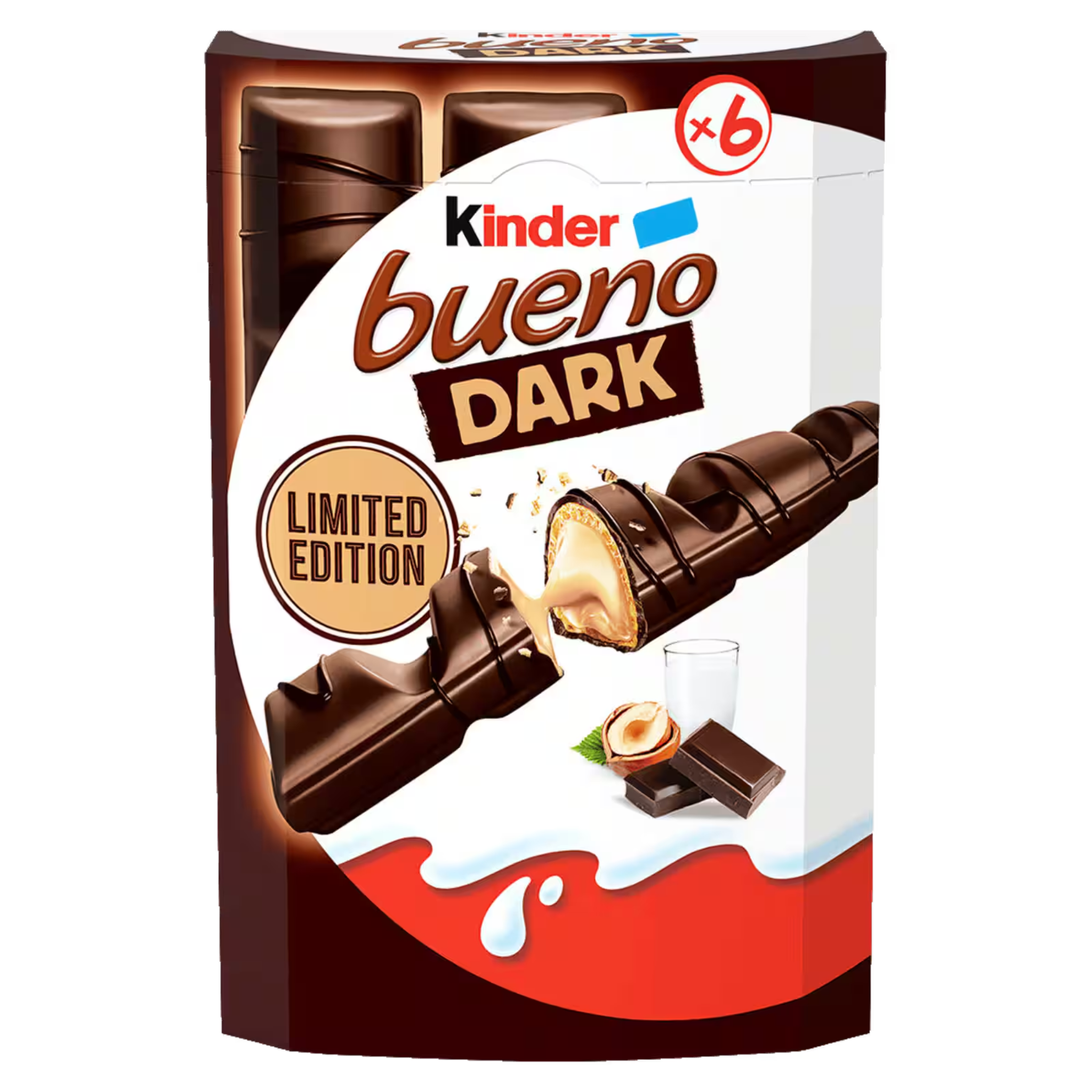 Kinder Bueno Dark 6-pack limited edition – dark chocolate wafer bars