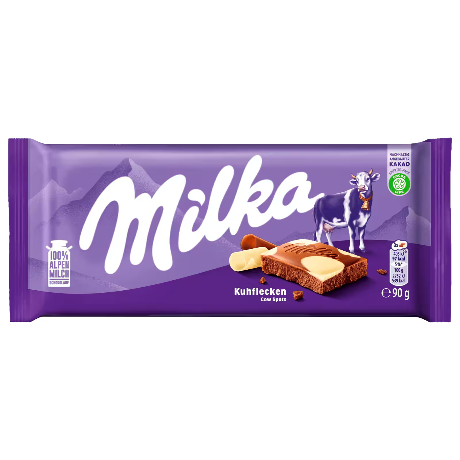 Milka Kuhflecken 90g – chocolate with white spots