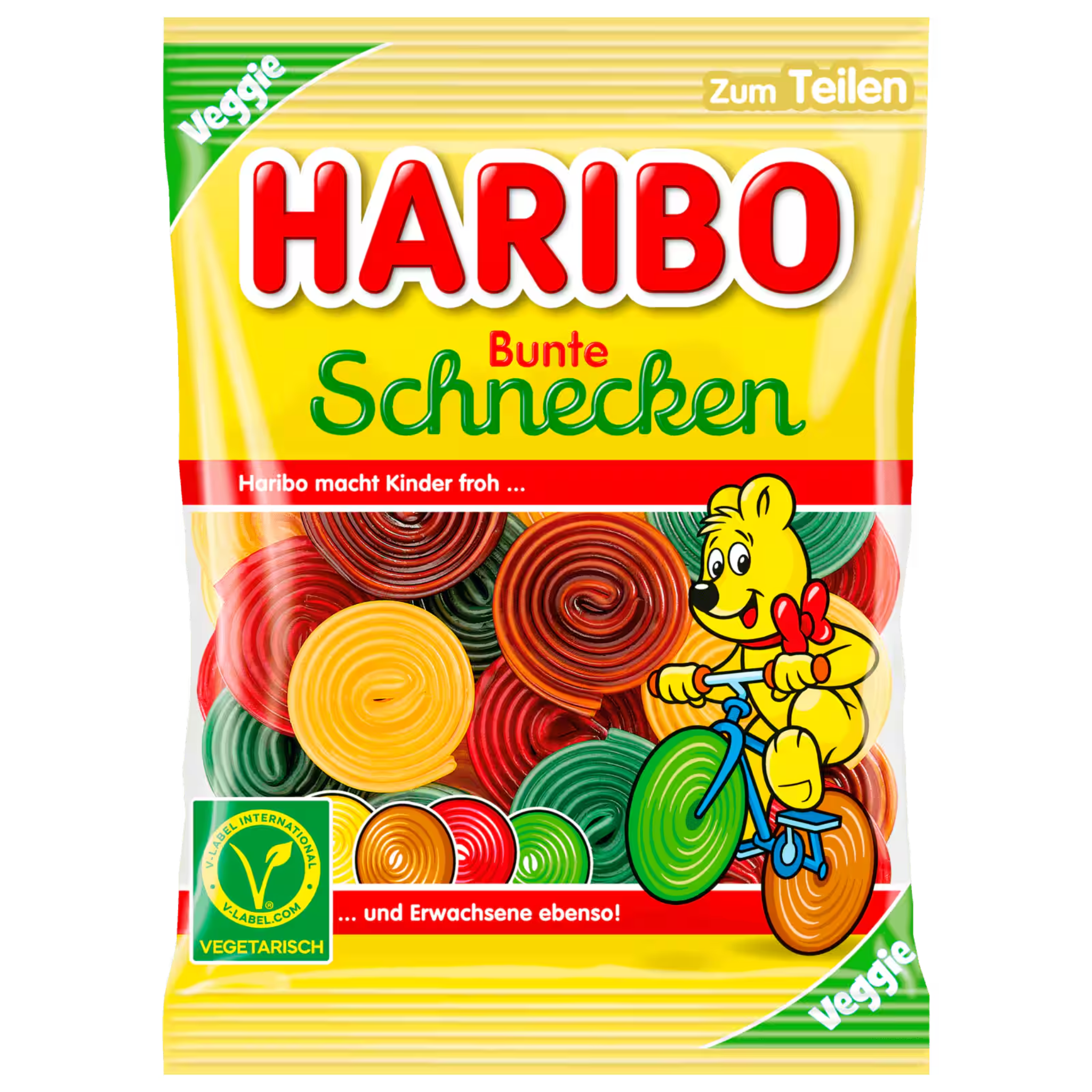 Haribo Bunte Schnecken – colorful licorice wheel gummies
