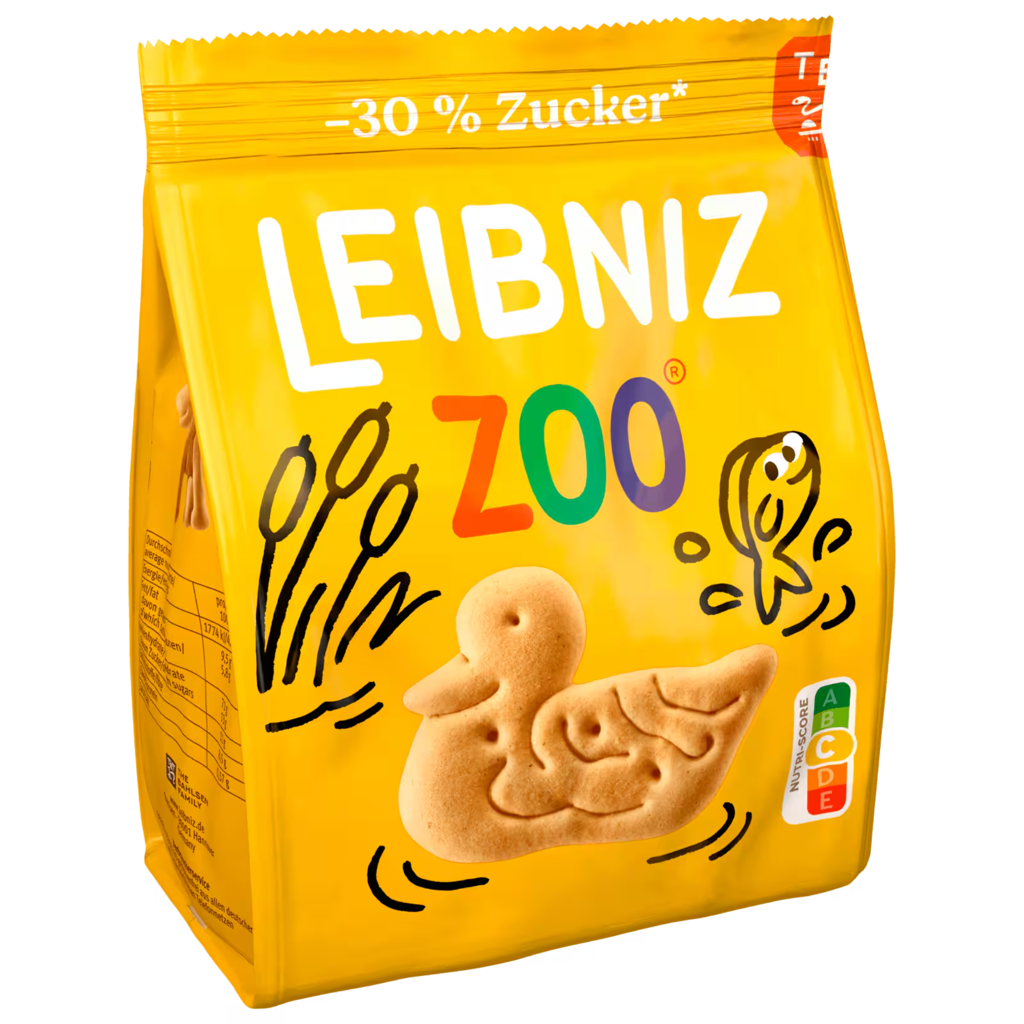 Leibniz Zoo reduced sugar animal cookies 100g